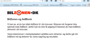 bilzonen blokerede